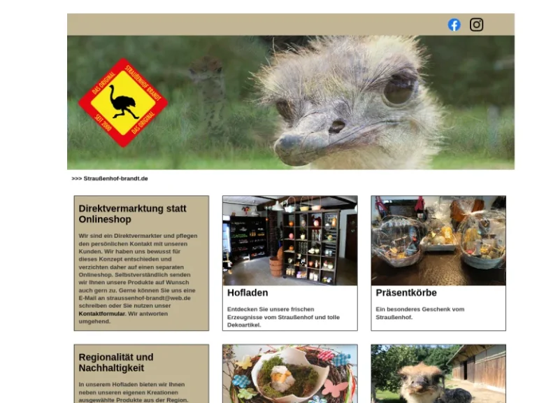 Straussenhof Brandt - Mecklenburg-Vorpommern in Südmüritz