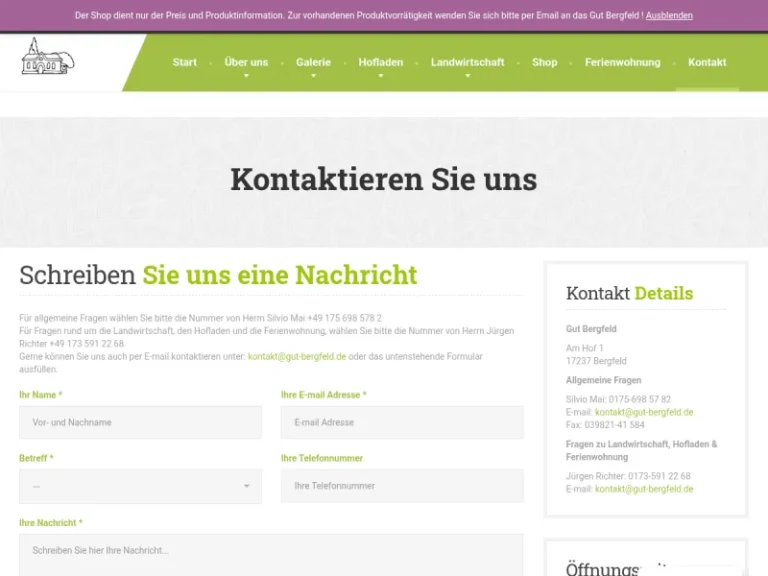 Gut Bergfeld - Mecklenburg-Vorpommern in Carpin