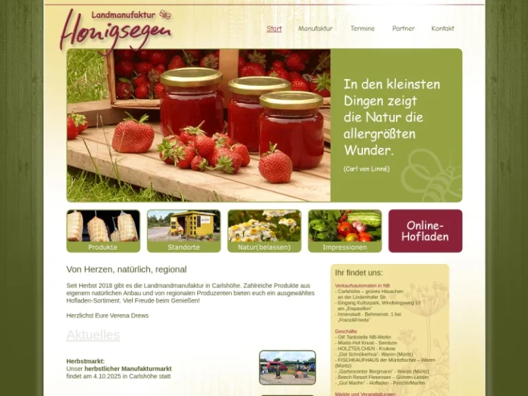 Landmanufaktur Honigsegen - Mecklenburg-Vorpommern in Neubrandenburg