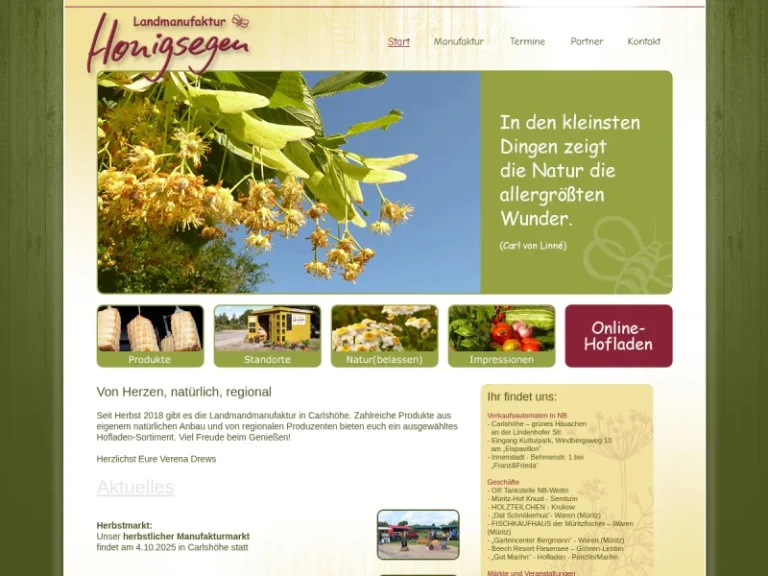 Landmanufaktur Honigsegen Verkaufsautomat am Eispavillon - Mecklenburg-Vorpommern in Neubrandenburg