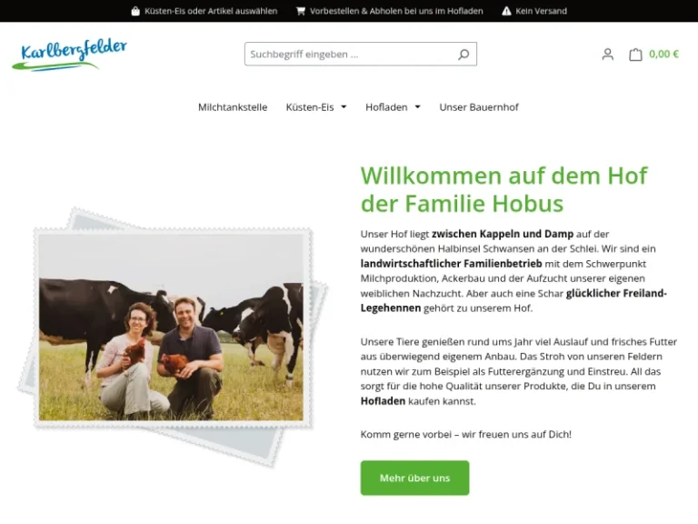 Milchtankstelle Karlbergfelder Ostseemilch - Schleswig-Holstein in Dörphof