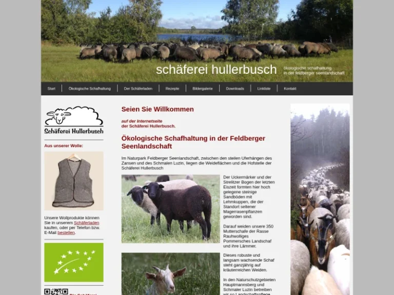 Schäferei Hullerbusch - Mecklenburg-Vorpommern in Feldberger Seenlandschaft