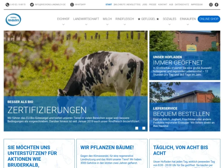 rieckens landmilch - Schleswig-Holstein in Großbarkau