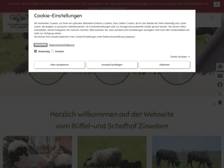 Büffel- und Schafhof Züsedom - Mecklenburg-Vorpommern in Züsedom