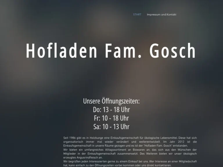 Hofladen Fam. Gosch - Schleswig-Holstein in Holzbunge