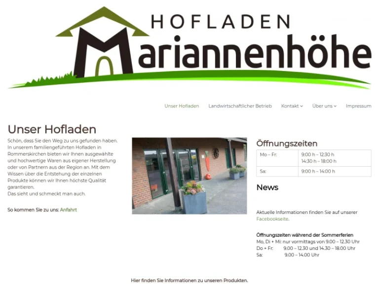 Hofladen Mariannenhöhe - Nordrhein-Westfalen in Rommerskirchen