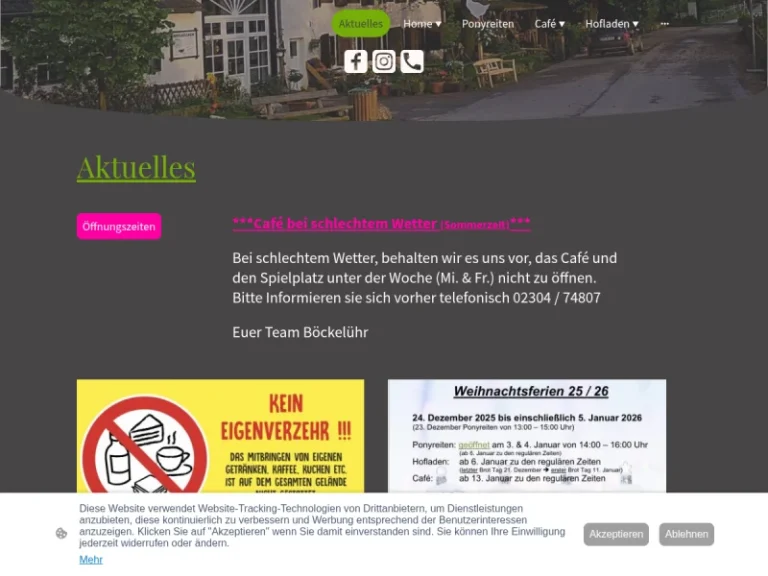 Gut Böckelühr Ponyhof & Café *** Öffnungszeiten PONYREITEN *** - Nordrhein-Westfalen in Schwerte