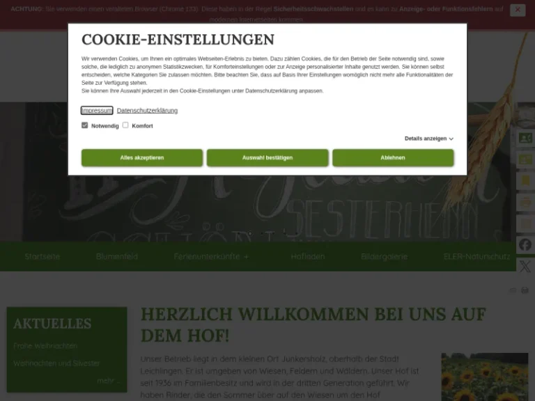 Bauernhof Sesterhenn, Ferienwohnungen und Hofladen - Nordrhein-Westfalen in Leichlingen (Rheinland)