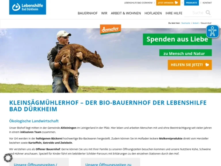 Lebenshilfe Bad Dürkheim: Kleinsägmühlerhof - Rheinland-Pfalz in Altleiningen