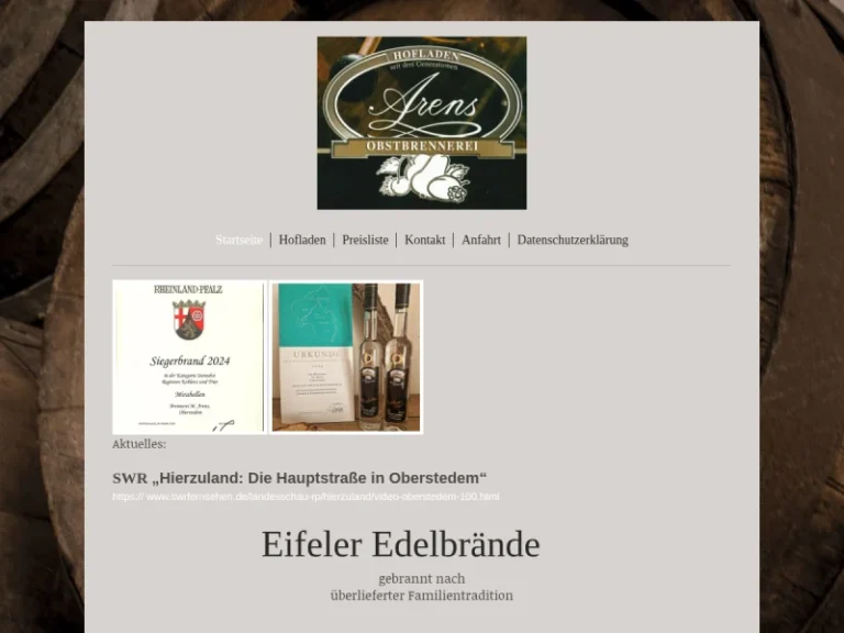 Hofladen Arens Gbr - Rheinland-Pfalz in Oberstedem