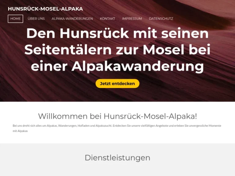 Hunsrück Mosel Alpaka - Rheinland-Pfalz in Kleinich