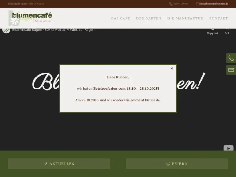 Blumencafé Rügen – Sök di wat ut! - Mecklenburg-Vorpommern in Wiek