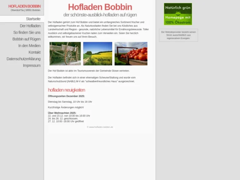 Hofladen Bobbin - Mecklenburg-Vorpommern in Glowe