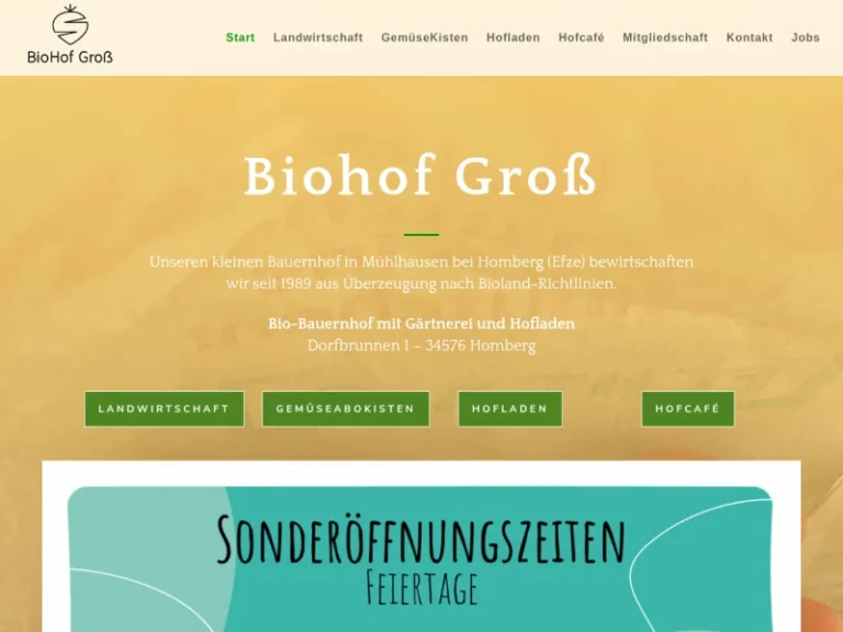 Biohof Groß - Hessen in Homberg (Efze)