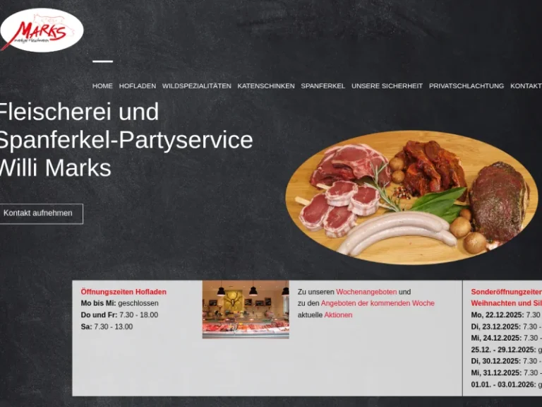 Fleischerei und Partyservice Willi Marks, Hofladen Mölln - Schleswig-Holstein in Mölln