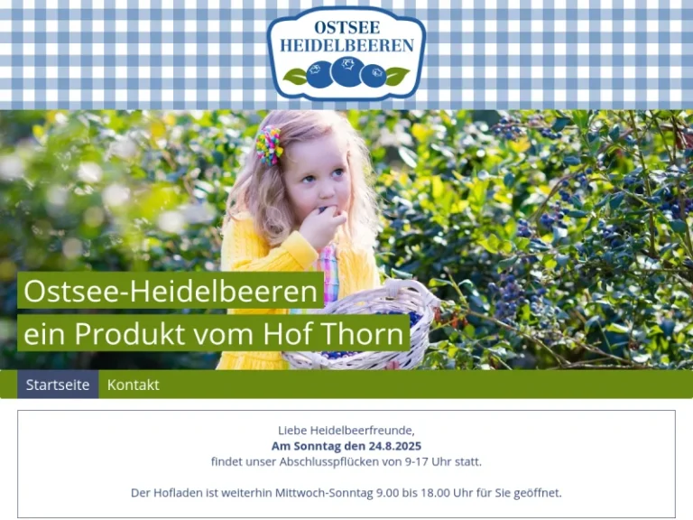 Ostsee Heidelbeeren - Schleswig-Holstein in Lübeck