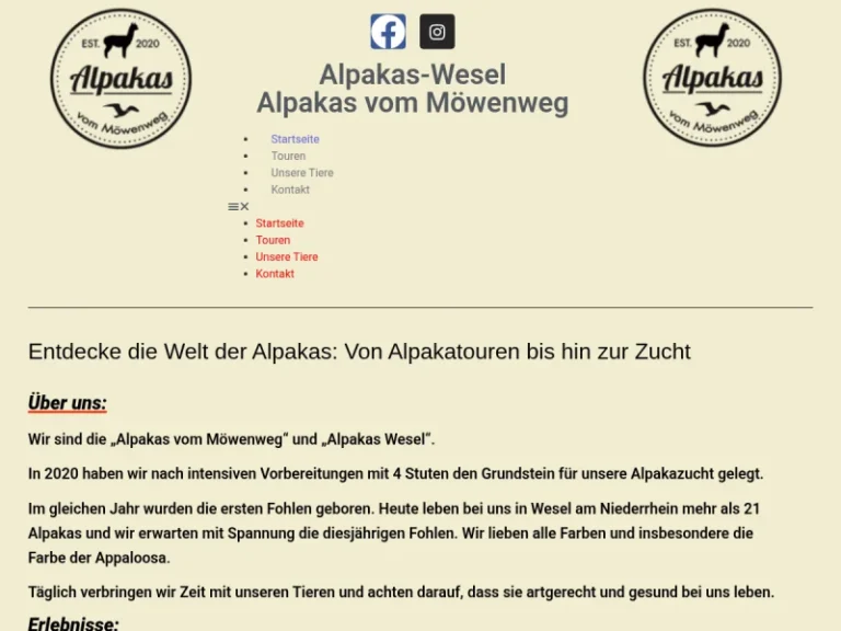 Alpakas vom Möwenweg - Nordrhein-Westfalen in Wesel