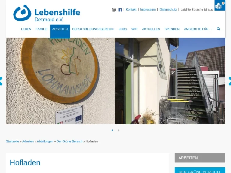 Lohmannshof Bio-Hofladen Lebenshilfe Detmold e.V. - Nordrhein-Westfalen in Detmold