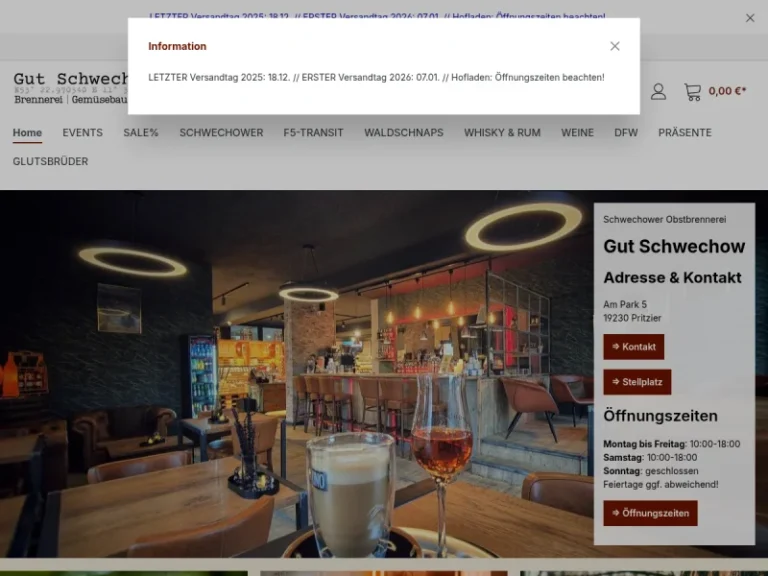 Schwechower Obstbrennerei 1229 (Gut Schwechow – Brennerei & Hofladen) - Mecklenburg-Vorpommern in Pritzier