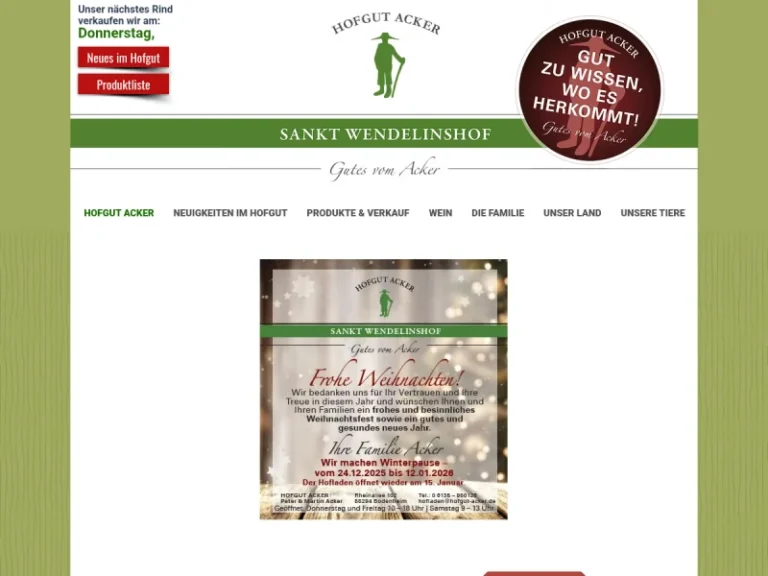 Hofgut Acker – Sankt Wendelinshof - Rheinland-Pfalz in Bodenheim