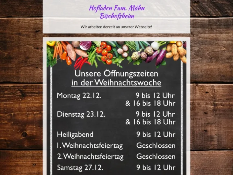 Hofladen Bischofsheim Fam. Mähn - Hessen in Bischofsheim