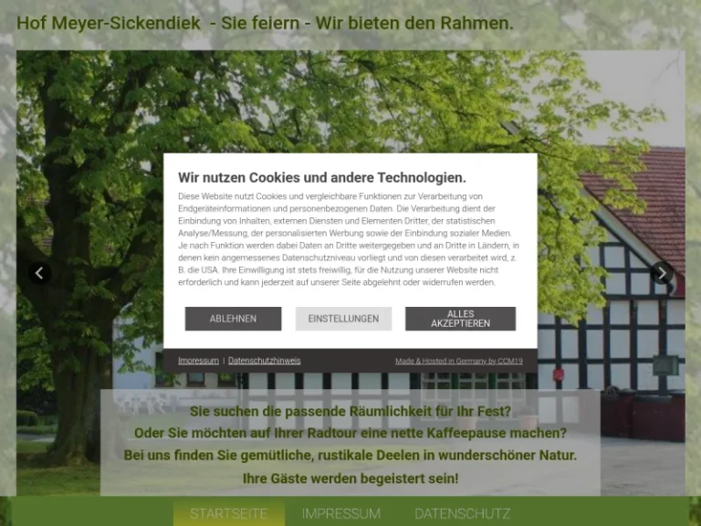 Hof Meyer-Sickendiek - Nordrhein-Westfalen in Versmold