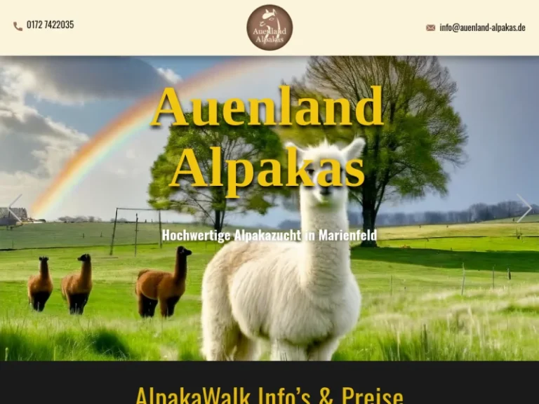 Auenland Alpakas, Zucht, AlpakaShop, AlpakaWalk - Nordrhein-Westfalen in Harsewinkel
