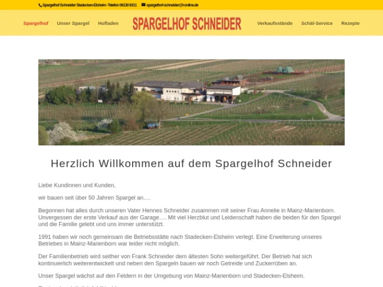 Spargelhof Schneider - Rheinland-Pfalz in Stadecken-Elsheim