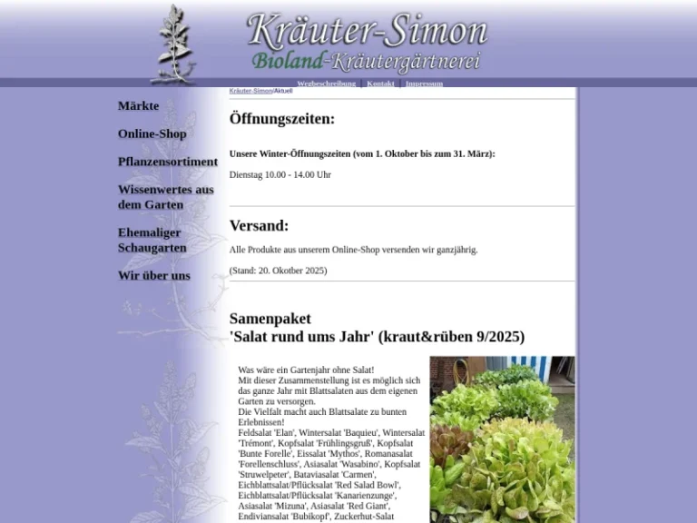 Kräuter-Simon, Bioland-Kräutergärtnerei - Schleswig-Holstein in Langenhorn