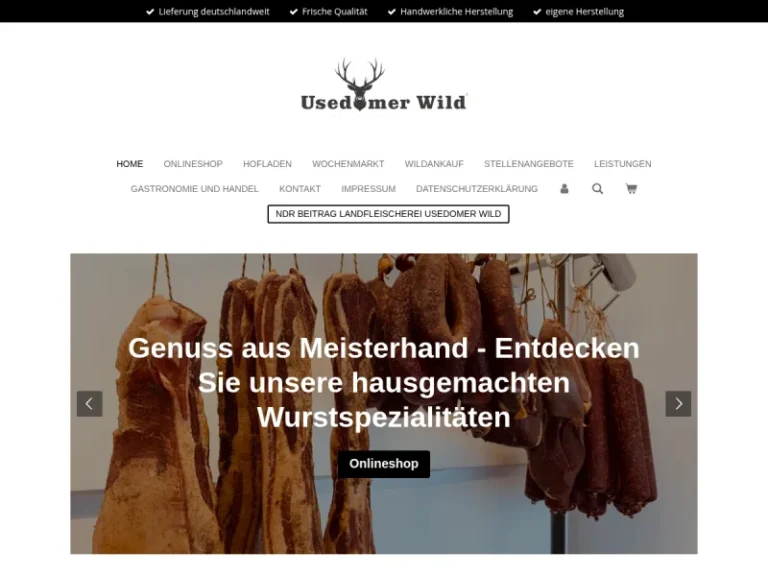 Fleischerei Usedomer Wild - Mecklenburg-Vorpommern in Krummin