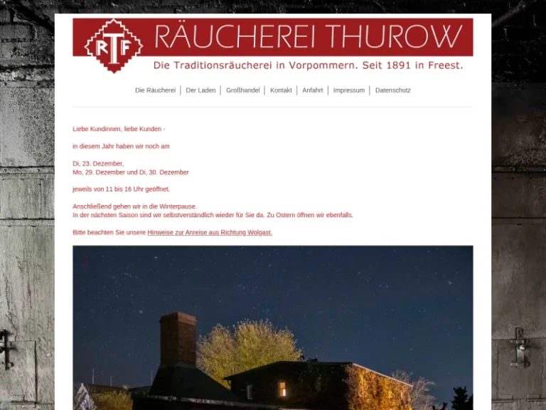 Räucherei Thurow - Mecklenburg-Vorpommern in Kröslin