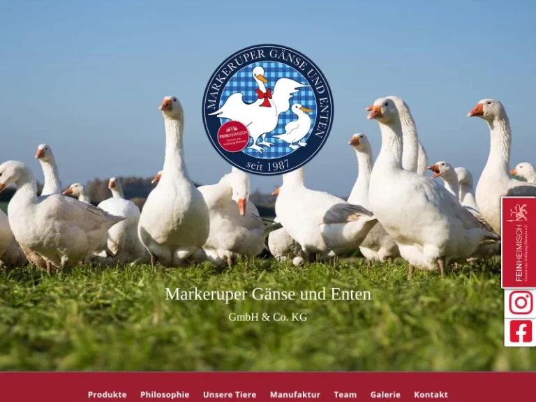 Markeruper Gänse und Enten GmbH & Co. KG - Schleswig-Holstein in Husby