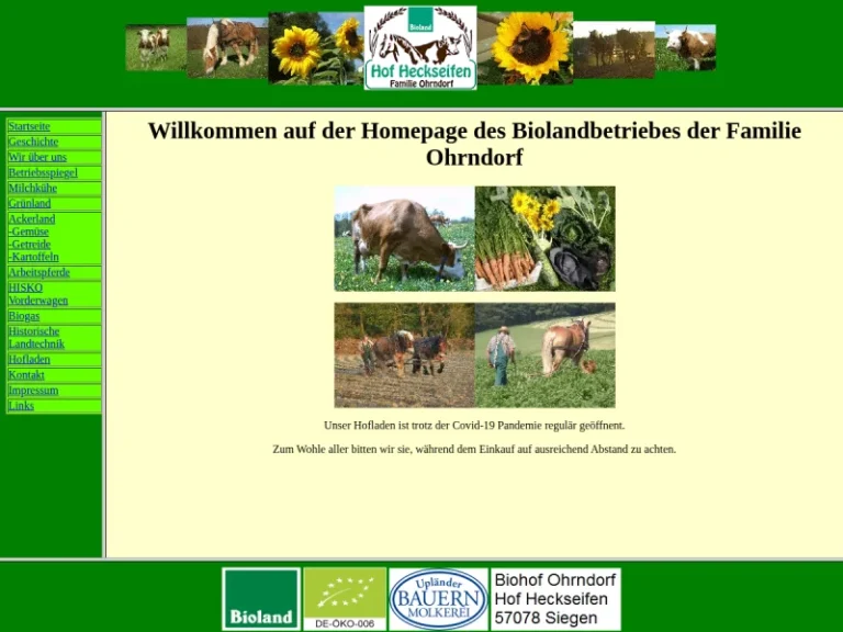 Biohof Heckseifen Kurt Ohrndorf - Nordrhein-Westfalen in Siegen