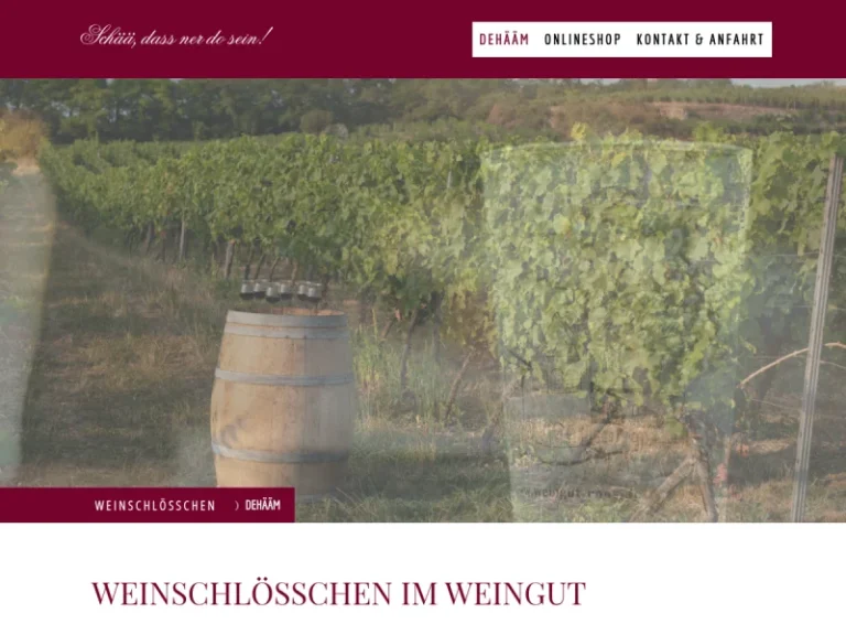 Weinschlößchen im Weingut Michel-Roos - Rheinland-Pfalz in Ilbesheim