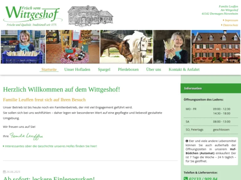 Wittgeshof Familie Leuffen - Nordrhein-Westfalen in Dormagen