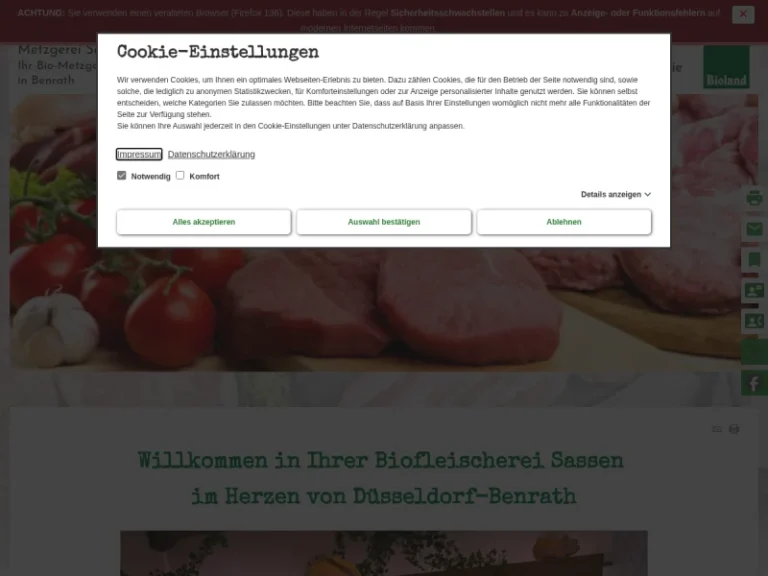 Bioland-Metzgerei Sassen - Nordrhein-Westfalen in Düsseldorf