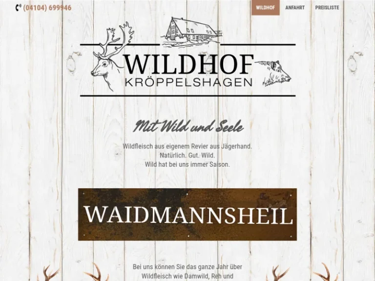 Wildhof Kröppelshagen - Schleswig-Holstein in Kröppelshagen-Fahrendorf