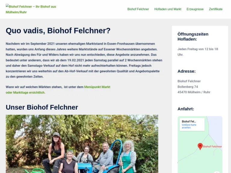 Biohof Felchner - Nordrhein-Westfalen in Mülheim an der Ruhr