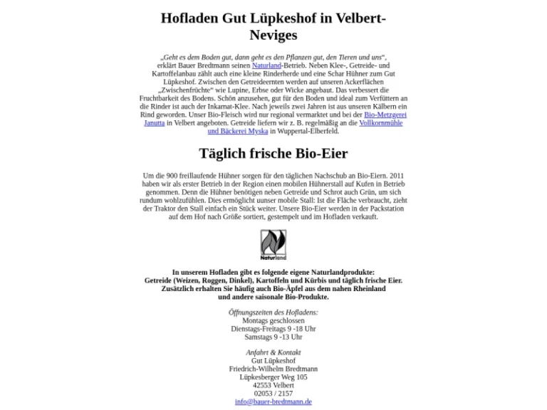 Gut Lüpkesberg Friedrich-Wilhelm Bredtmann - Nordrhein-Westfalen in Velbert