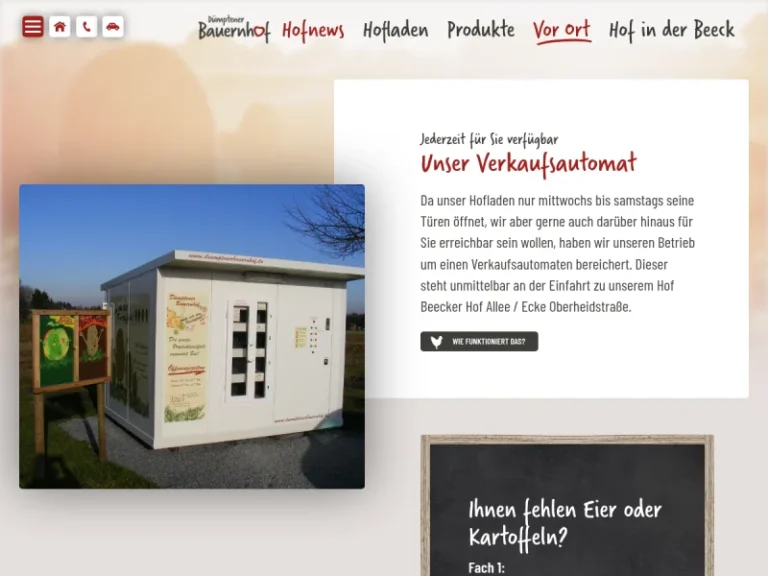 Lebensmittel Automat Dümptener Bauernhof - Nordrhein-Westfalen in Mülheim an der Ruhr