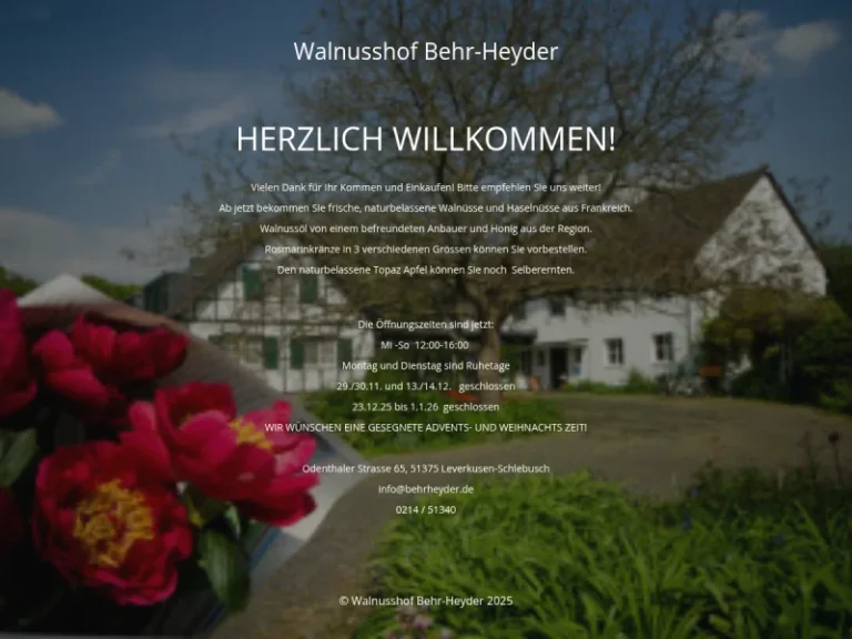 Walnusshof Behr-Heyder - Nordrhein-Westfalen in Leverkusen