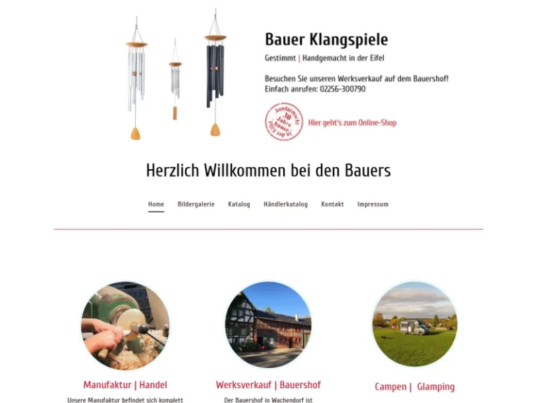 Bauershof – Manufaktur für Bauer Klangspiele & Werksverkauf - Nordrhein-Westfalen in Mechernich