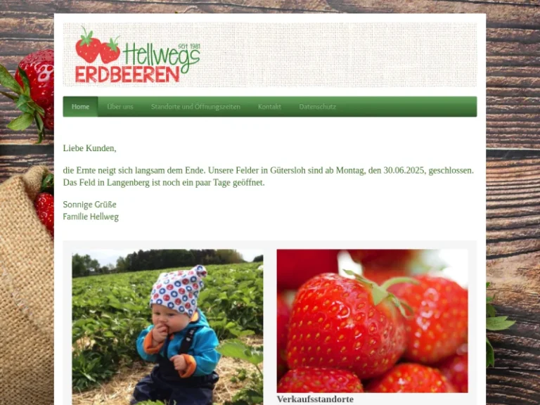 Hellwegs Erdbeeren - Nordrhein-Westfalen in Gütersloh