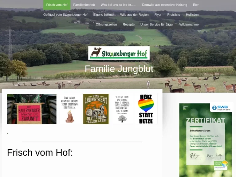 Stuxenberger Hof, Wild & Geflügel, Familie Jungblut, - Nordrhein-Westfalen in Hennef (Sieg)
